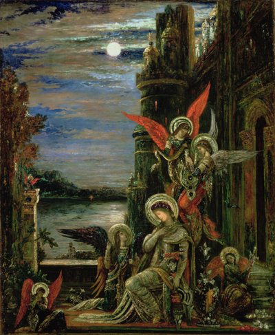 Heilige Cäcilia (Die Engel kündigen ihr bevorstehendes Martyrium an), 1897 von Gustave Moreau